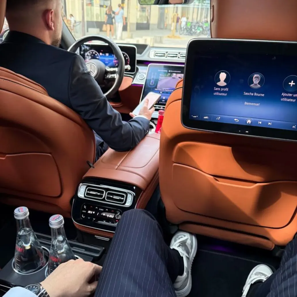 Executive car interior used for production transport near Chertsey